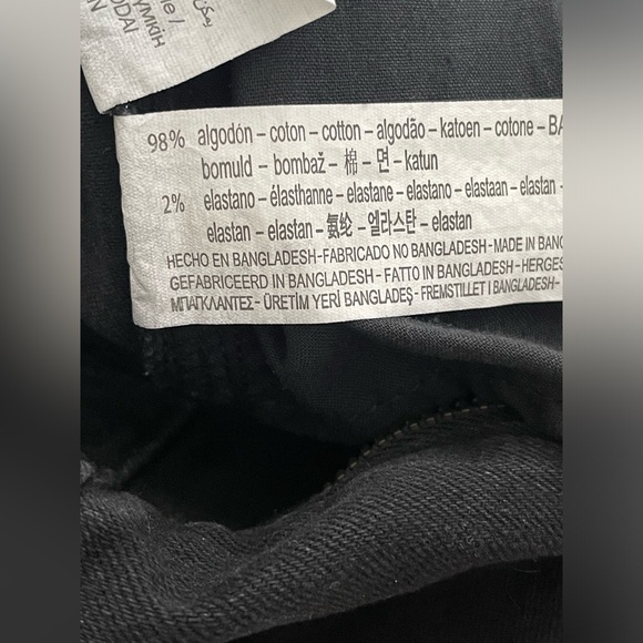 Zara Blue Black Distressed Jeans - size US 10 - Picture 3 of 5